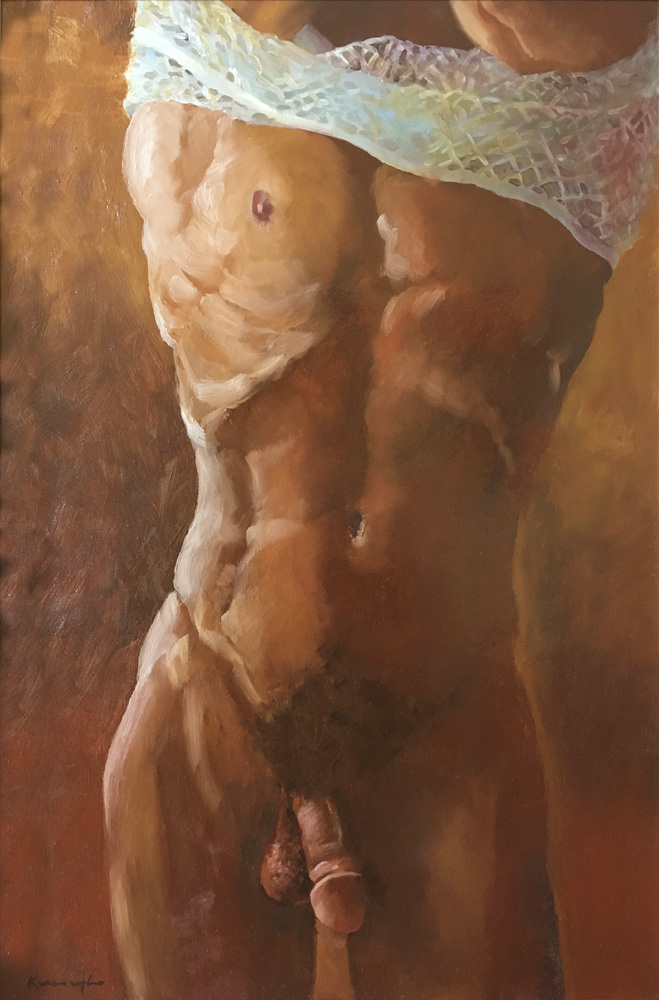 nude male oil painting